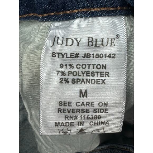 Judy Blue Women's Button Fly Distressed Denim Cut Off Shorts - Size M (27x3.5) - Picture 5 of 5